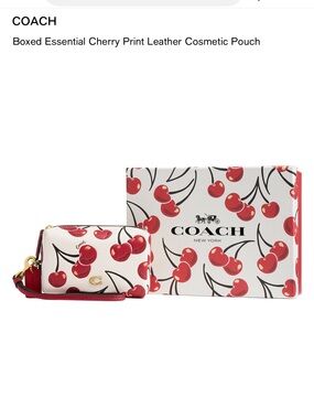 Coach Cherry Essentials Mini Cosmetic Pouch